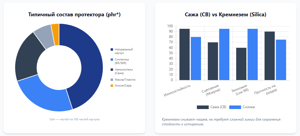 Технический анализ рецептур резиновых смесей для грузовых шин
